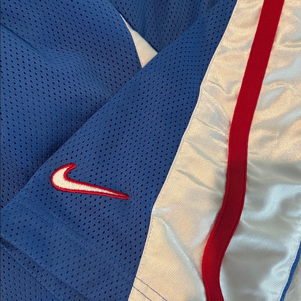 Nike Mens Blue Shorts with Red and White Accents - Picture 5 of 5
